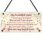 Sister Birthday Card Gift Plaque Sister Gifts For Christmas Sign