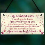 Sister Birthday Card Gift Plaque Sister Gifts For Christmas Sign