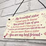 Sister Birthday Card Gift Plaque Sister Gifts For Christmas Sign