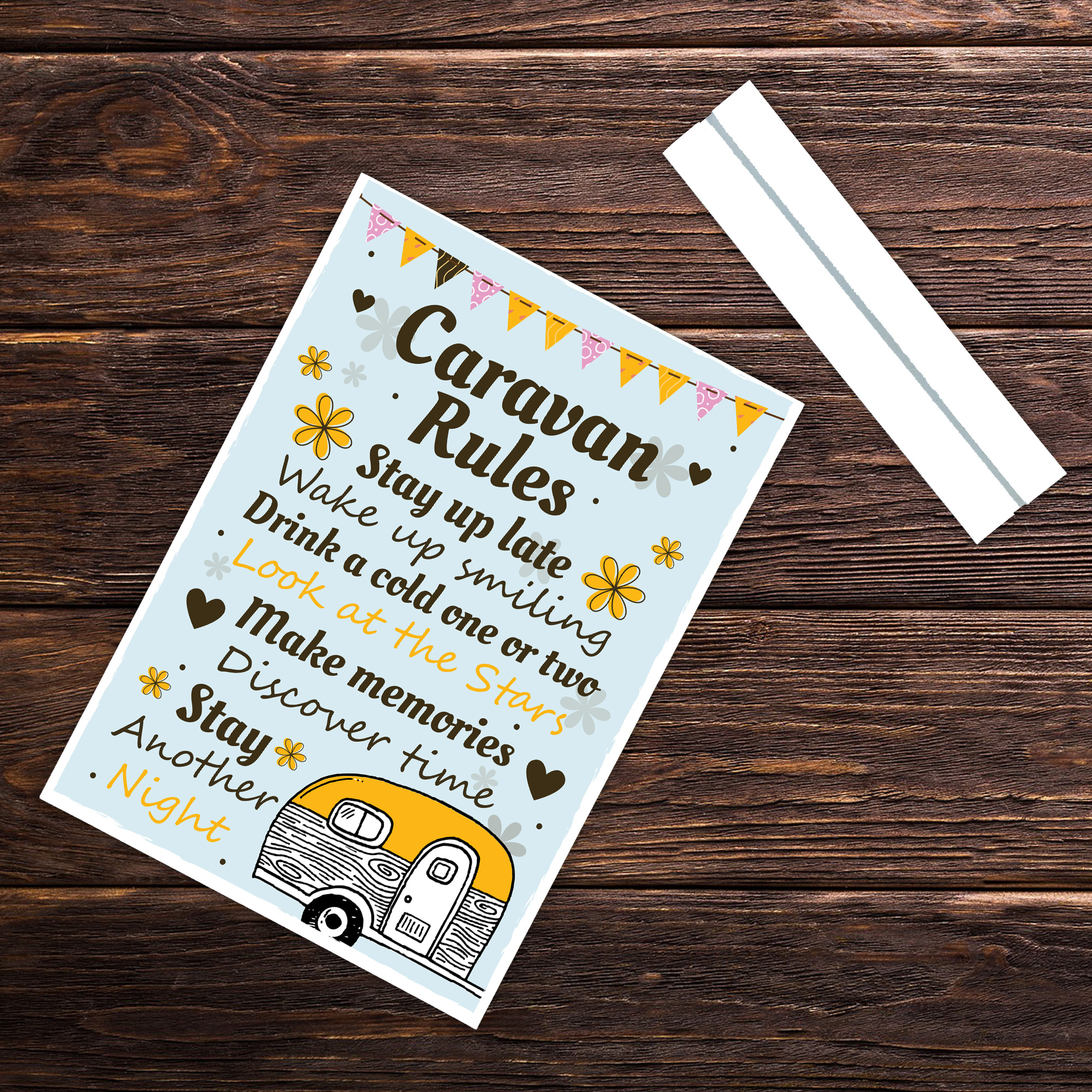 Home Sign For Caravan Standing Plaque Caravan Rules Sign Gift