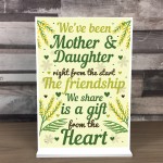 Mother And Daughter Gift Standing Plaque Mum Gift Mothers Day