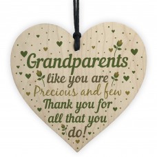 Grandparent Gift Keepsake Wooden Heart Birthday Christmas Gift 
