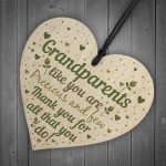 Grandparent Gift Keepsake Wooden Heart Birthday Christmas Gift 