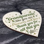 Grandparent Gift Keepsake Wooden Heart Birthday Christmas Gift 