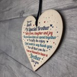Brother Gift From Sister Handmade Wood Heart Birthday Thank You