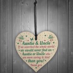 Auntie And Uncle Gifts For Birthday Christmas Wood Heart Gift