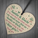 Auntie And Uncle Gifts For Birthday Christmas Wood Heart Gift