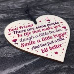 THANK YOU Best FRIEND Sister Gift Heart Christmas Friendship