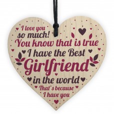 Girlfriend Christmas Card Gifts Wooden Heart Anniversary Gifts