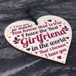 Girlfriend Christmas Card Gifts Wooden Heart Anniversary Gifts