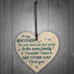 Handmade Brother Birthday Gifts From Sister Family Wooden Heart 