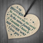 Handmade Brother Birthday Gifts From Sister Family Wooden Heart 