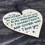 Handmade Brother Birthday Gifts From Sister Family Wooden Heart 
