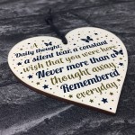 Mum Dad Grandad Nan Memorial Birthday Christmas Wooden Heart