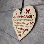 Nan And Grandad Gift Home Wooden Hanging Heart Plaque Keepsake