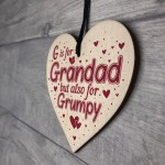 Funny Gift For Grandad Wooden Heart Sign Birthday Christmas Gift