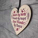 Handmade Sister Friendship Gift For Birthday Wooden Heart Sister