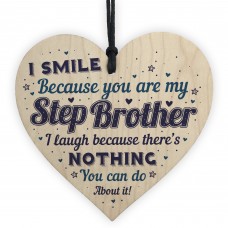 Funny Step Brother Card Birthday Christmas Present Gift Heart