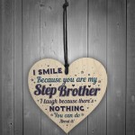 Funny Step Brother Card Birthday Christmas Present Gift Heart