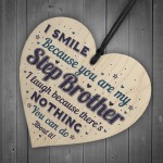 Funny Step Brother Card Birthday Christmas Present Gift Heart