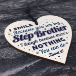 Funny Step Brother Card Birthday Christmas Present Gift Heart