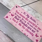 Keepsake Gift For Best Friend Friendship Birthday Gift Plaque