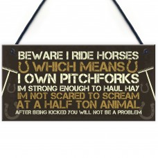 Novelty Horse Sign Funny Horse Gift For Girls Door Sign Gift