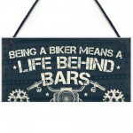 Novelty Biker Gifts For Men Hanging Motorcycle Motorbike Plaque