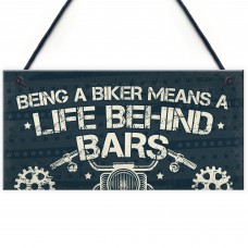 Novelty Biker Gifts For Men Hanging Motorcycle Motorbike Plaque