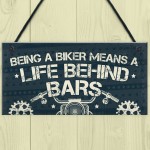 Novelty Biker Gifts For Men Hanging Motorcycle Motorbike Plaque