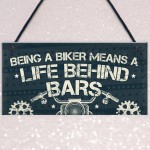 Novelty Biker Gifts For Men Hanging Motorcycle Motorbike Plaque