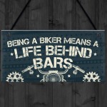 Novelty Biker Gifts For Men Hanging Motorcycle Motorbike Plaque
