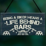Novelty Biker Gifts For Men Hanging Motorcycle Motorbike Plaque