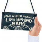 Novelty Biker Gifts For Men Hanging Motorcycle Motorbike Plaque