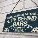 Novelty Biker Gifts For Men Hanging Motorcycle Motorbike Plaque