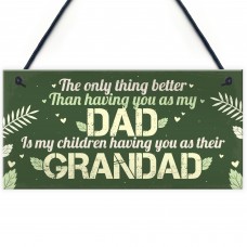 Dad Grandad Grandparent Gifts Hanging Plaque Thank You Birthday 