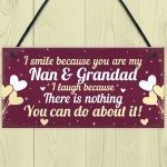 Funny Nan And Grandad Gift Plaque Novelty Grandparents Gift