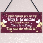 Funny Nan And Grandad Gift Plaque Novelty Grandparents Gift