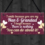 Funny Nan And Grandad Gift Plaque Novelty Grandparents Gift