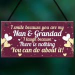 Funny Nan And Grandad Gift Plaque Novelty Grandparents Gift