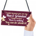 Funny Nan And Grandad Gift Plaque Novelty Grandparents Gift