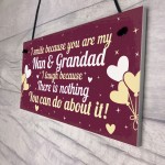 Funny Nan And Grandad Gift Plaque Novelty Grandparents Gift