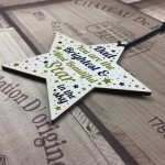 Dad Memorial Birthday Card Wood Star Daddy Memorial Ornaments