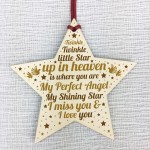 Mum Dad Nan Grandad Friend MEMORIAL Plaque Wood Star Keepsake