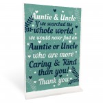 Auntie And Uncle Ornament Christmas Xmas Card Gift From Niece