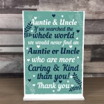 Auntie And Uncle Ornament Christmas Xmas Card Gift From Niece