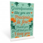 Grandparent Keepsake Standing Plaque Gift For Nan And Grandad 