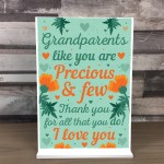 Grandparent Keepsake Standing Plaque Gift For Nan And Grandad 