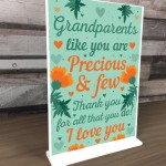 Grandparent Keepsake Standing Plaque Gift For Nan And Grandad 