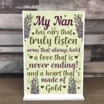 Nan Decorations Standing Sign Nanny Birthday Christmas Gift 